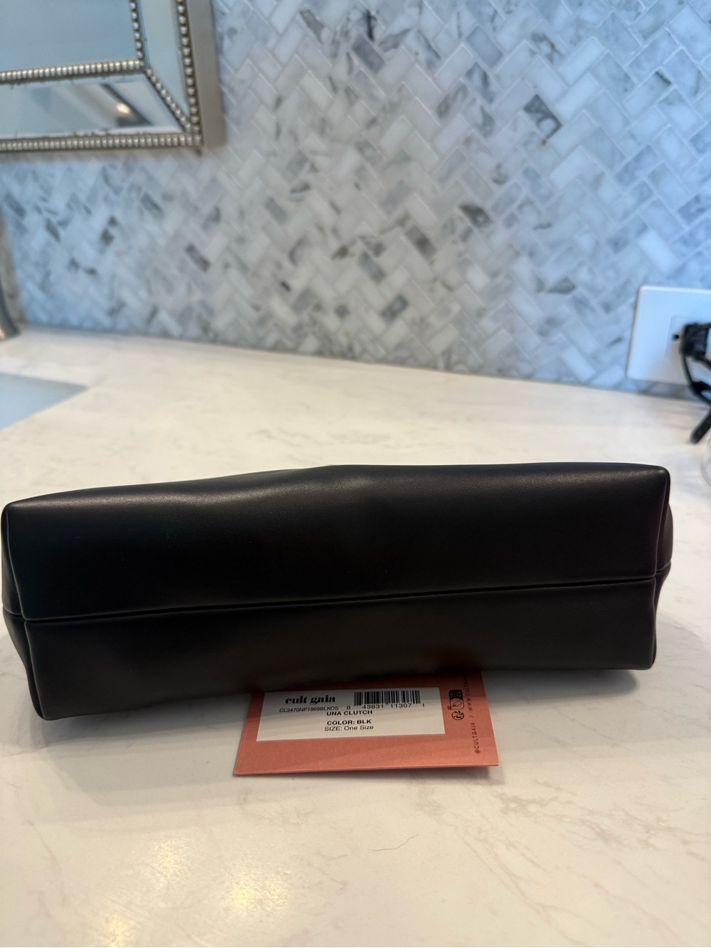 cult gaia Black Una Clutch with Gold Beaded Handle - Picture 5 of 6